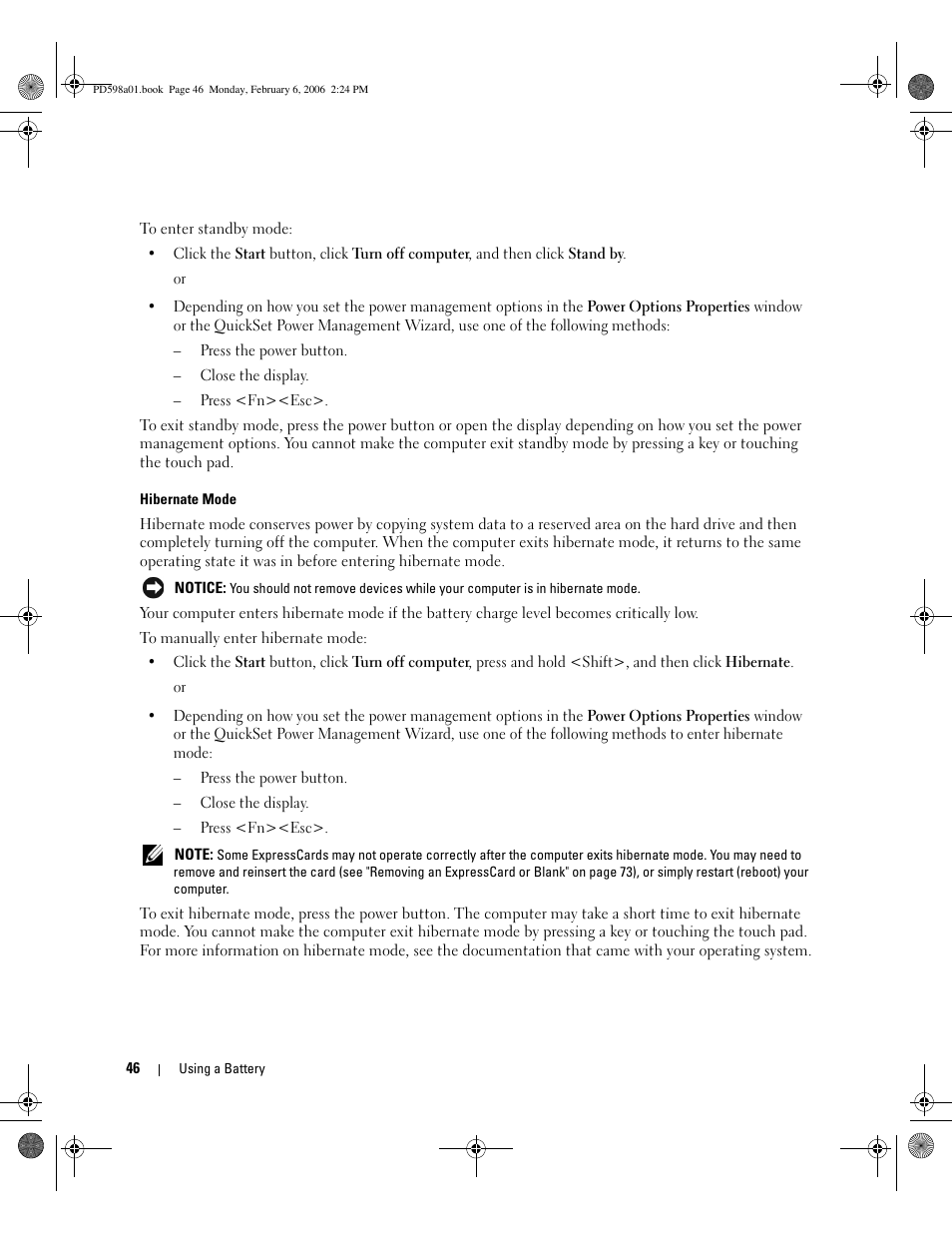 Dell Inspiron E1705 User Manual | Page 46 / 188