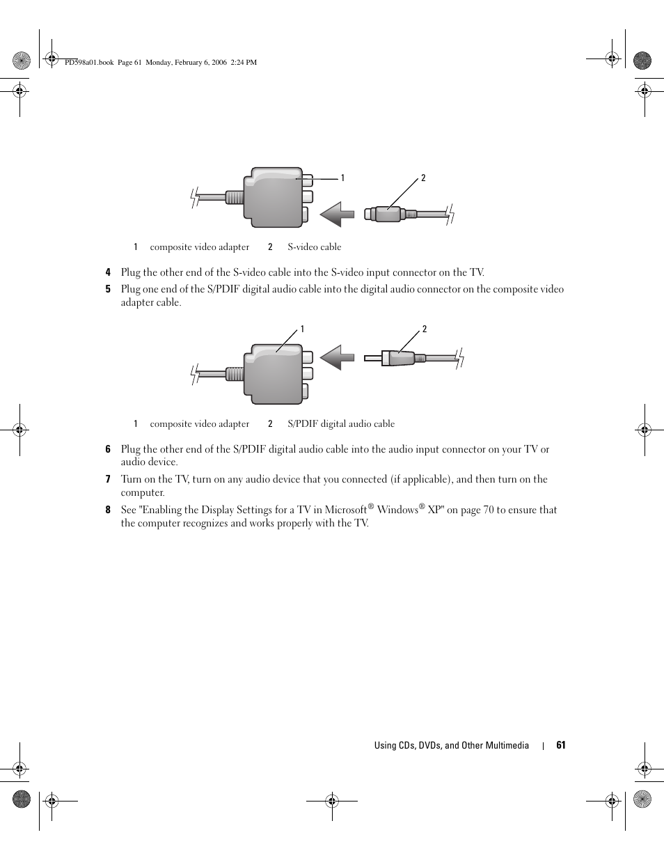 Dell Inspiron E1705 User Manual | Page 61 / 188