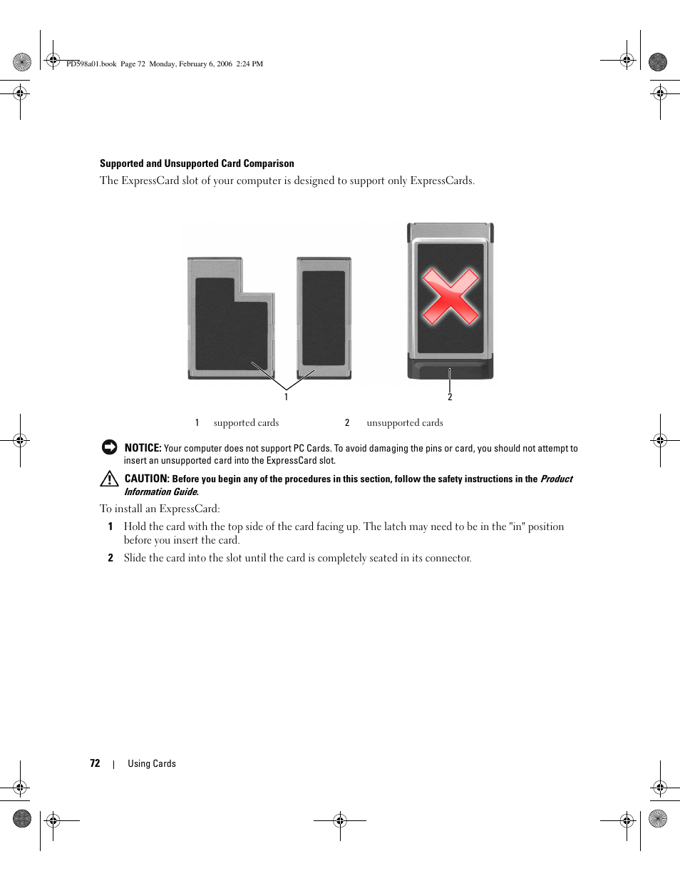 Dell Inspiron E1705 User Manual | Page 72 / 188