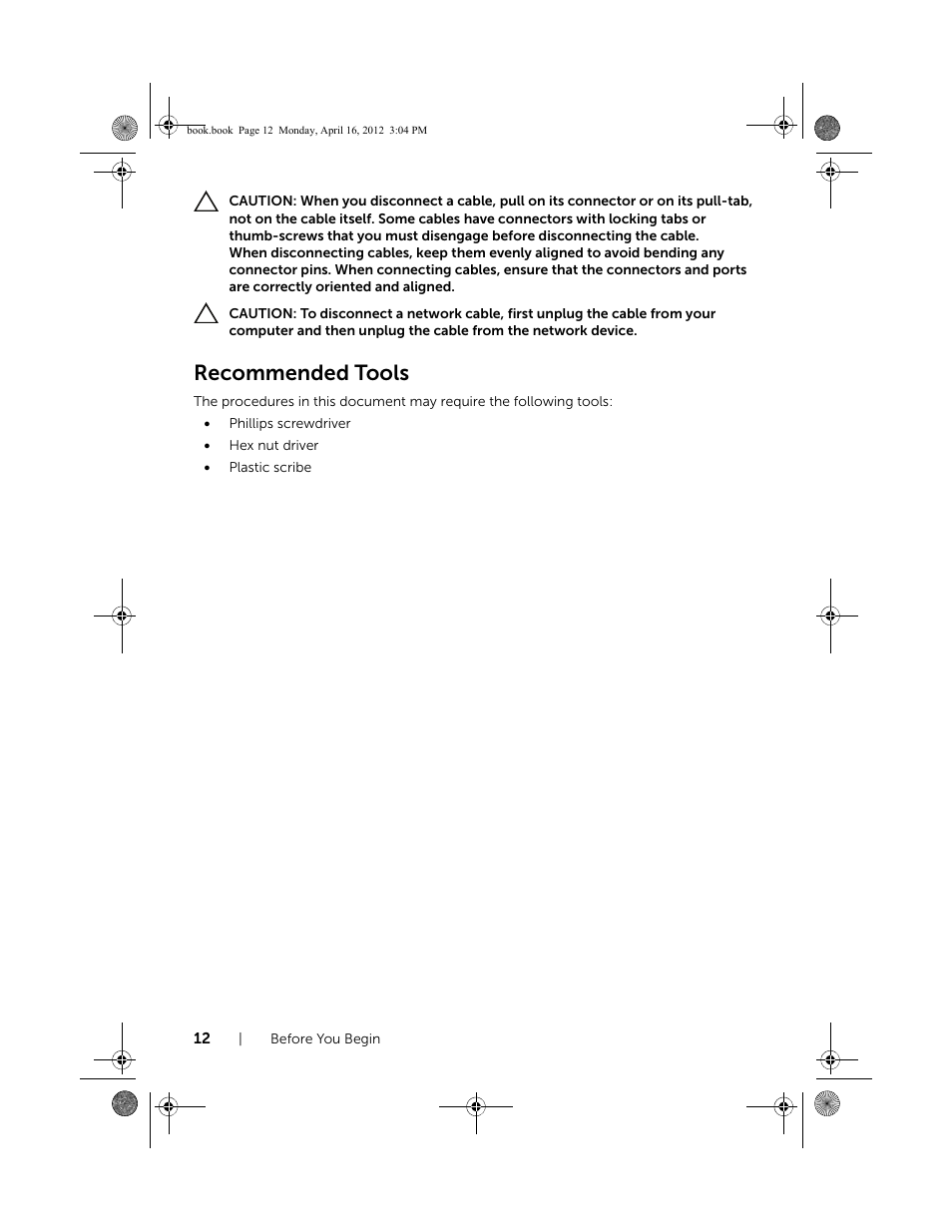 Recommended tools | Dell Inspiron One 2020 (Early 2012) User Manual | Page 12 / 110