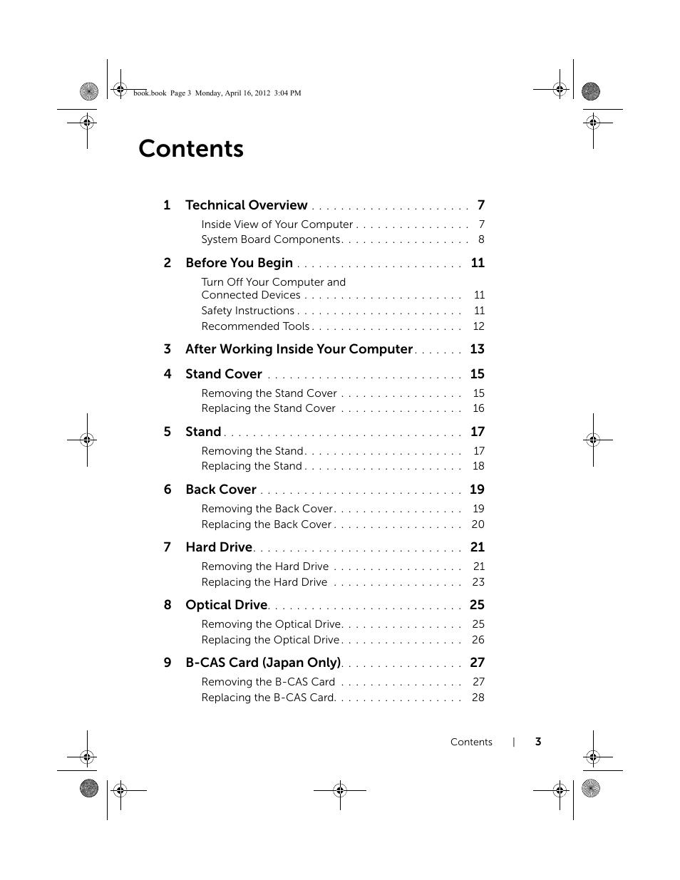 Dell Inspiron One 2020 (Early 2012) User Manual | Page 3 / 110
