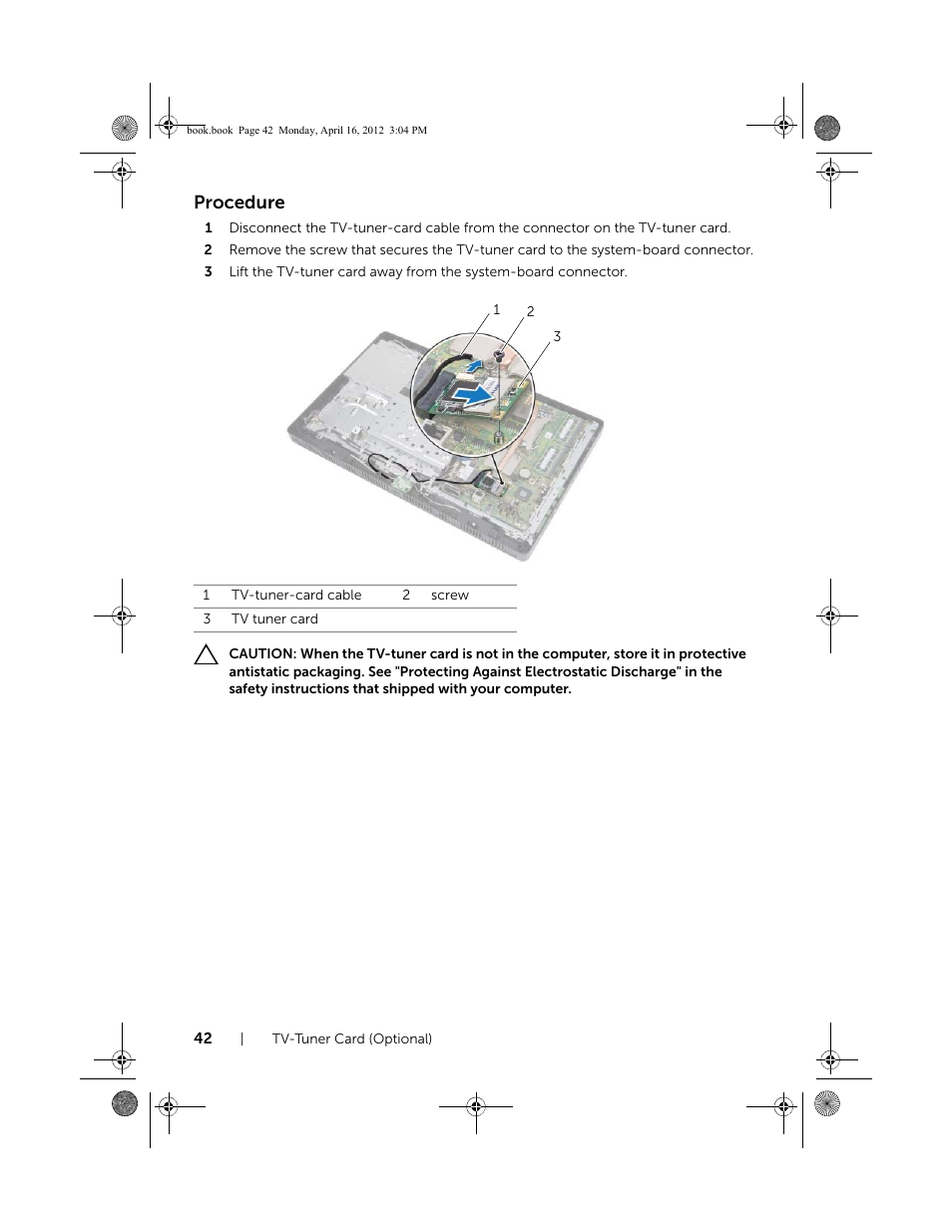 Procedure | Dell Inspiron One 2020 (Early 2012) User Manual | Page 42 / 110