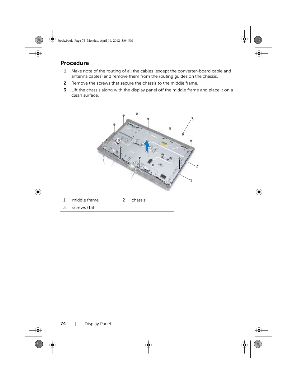 Procedure | Dell Inspiron One 2020 (Early 2012) User Manual | Page 74 / 110