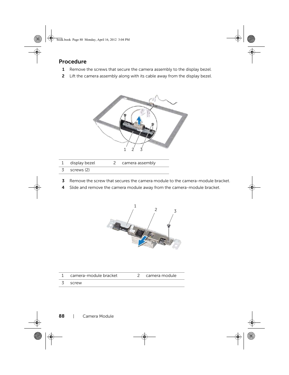 Procedure | Dell Inspiron One 2020 (Early 2012) User Manual | Page 88 / 110