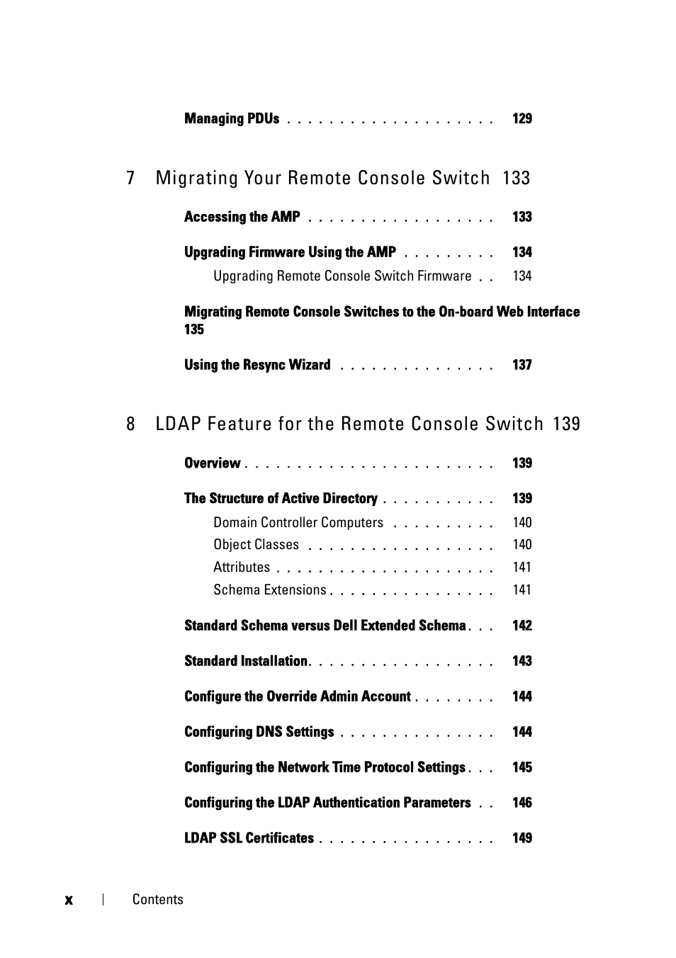 7 migrating your remote console switch, 8 ldap feature for the remote console switch | Dell KVM 4161DS User Manual | Page 10 / 244