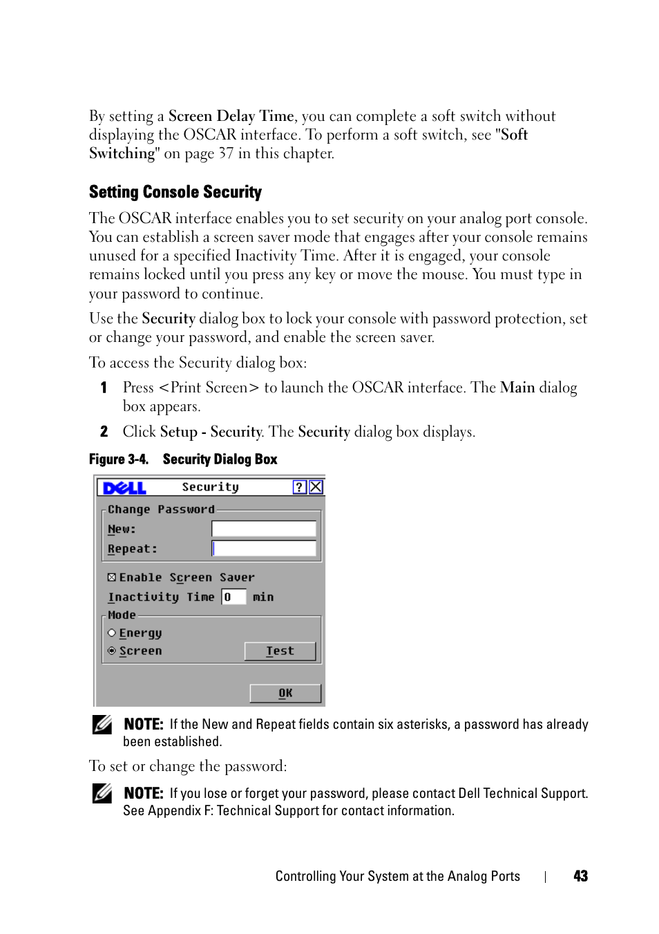 Setting console security | Dell KVM 4161DS User Manual | Page 59 / 244