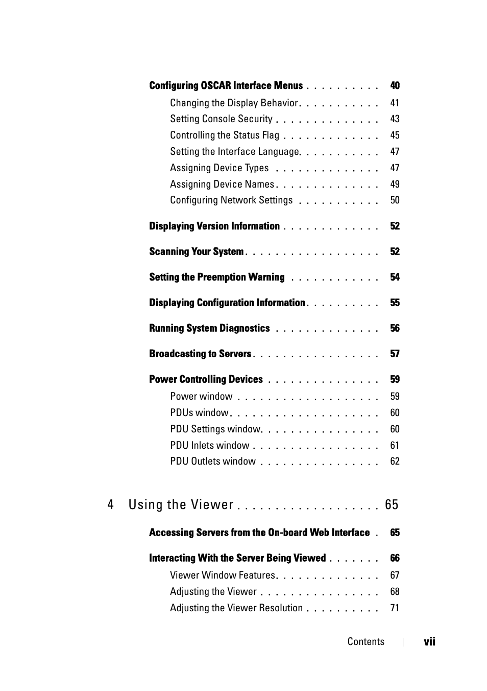 4 using the viewer | Dell KVM 4161DS User Manual | Page 7 / 244