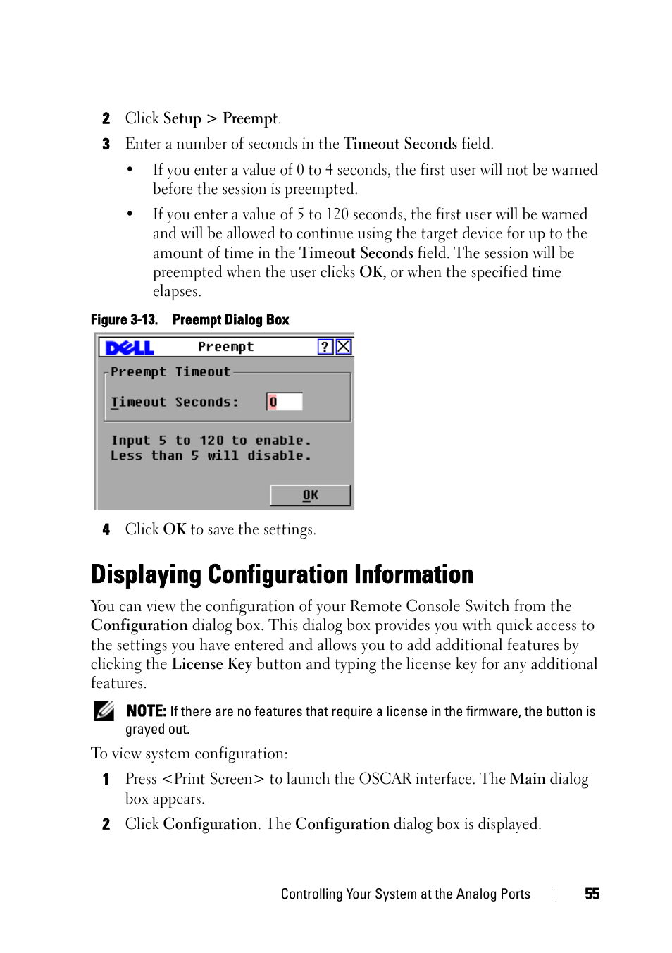 Displaying configuration information | Dell KVM 4161DS User Manual | Page 71 / 244