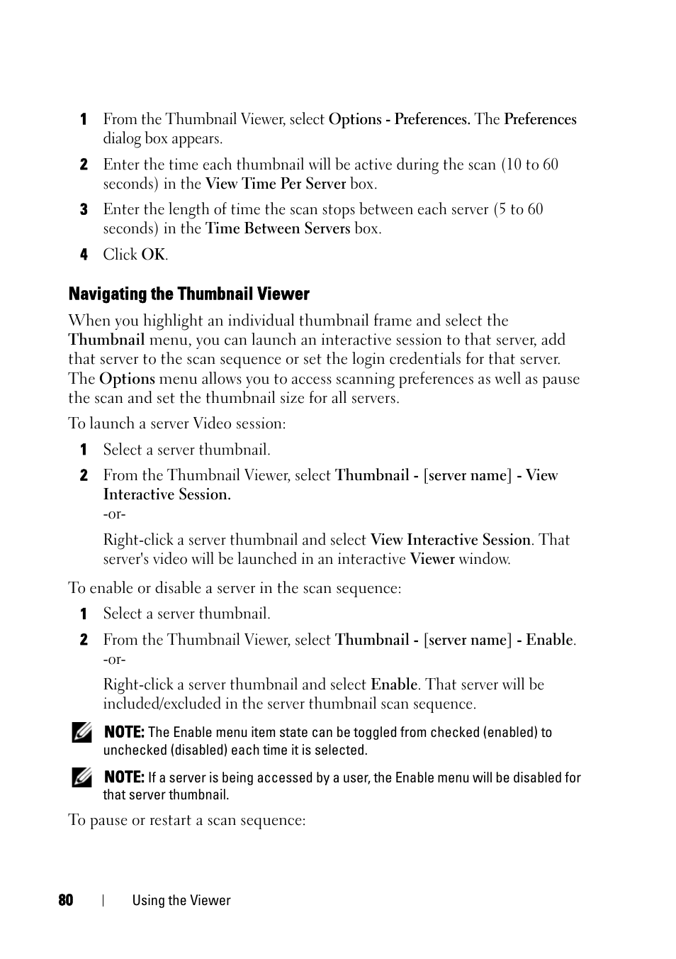 Navigating the thumbnail viewer | Dell KVM 4161DS User Manual | Page 96 / 244