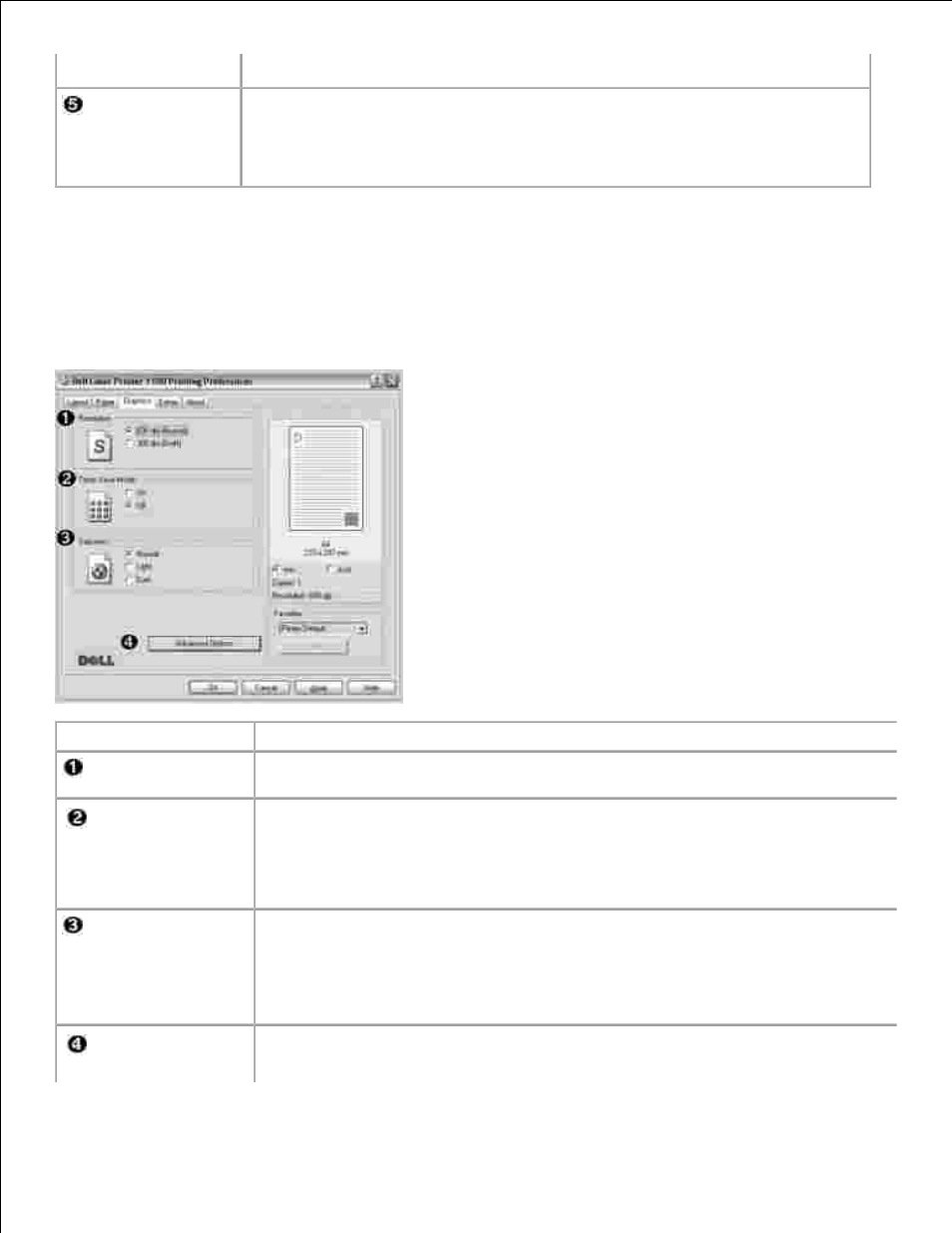 Graphics tab | Dell 1100 Laser Mono Printer User Manual | Page 36 / 93