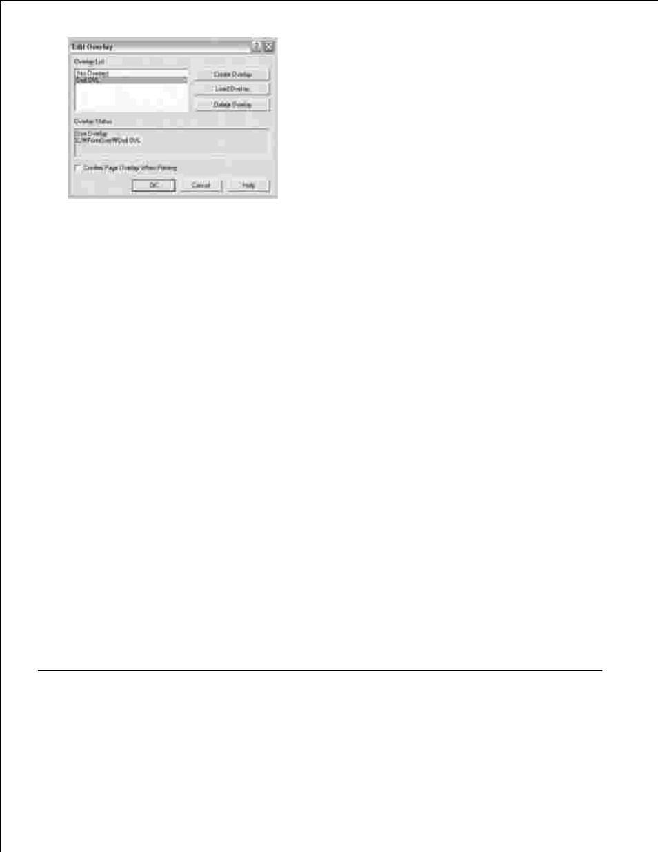 Setting up a locally shared printer, Deleting a page overlay | Dell 1100 Laser Mono Printer User Manual | Page 53 / 93