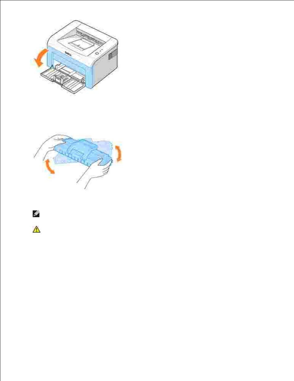 Replacing the toner cartridge | Dell 1100 Laser Mono Printer User Manual | Page 60 / 93