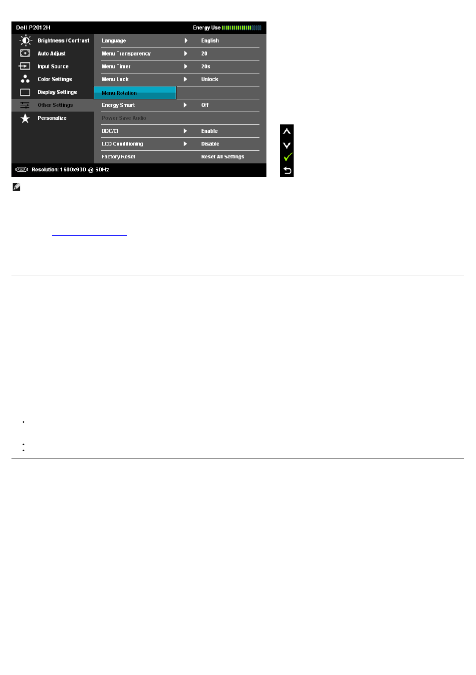 Setting the maximum resolution, Using the dell soundbar (optional) | Dell P2012H Monitor User Manual | Page 31 / 41