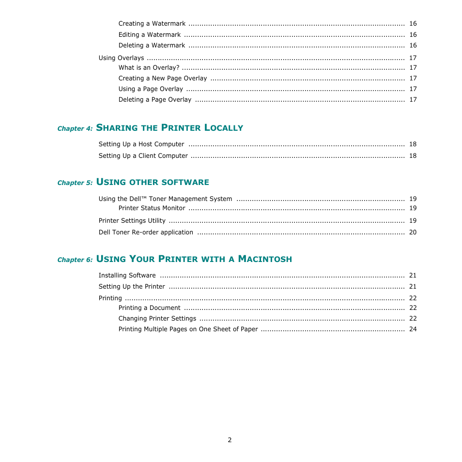 Dell 1230c Color Laser Printer User Manual | Page 49 / 74