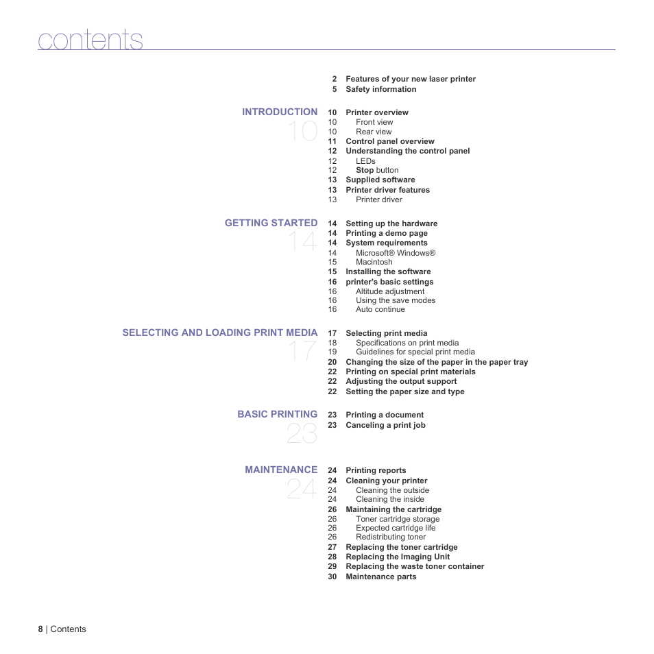 Dell 1230c Color Laser Printer User Manual | Page 8 / 74