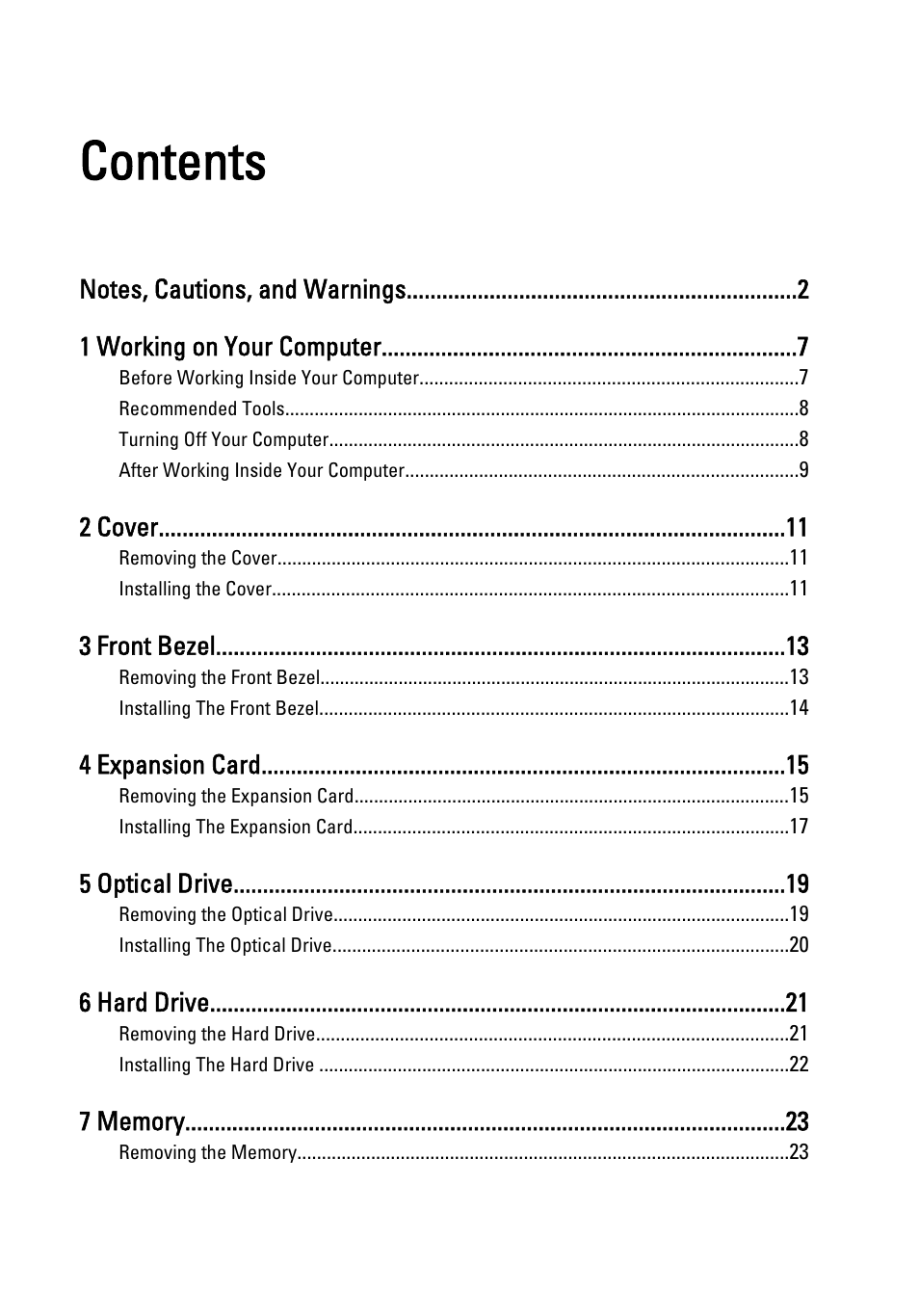 Dell OptiPlex 790 (Early 2011) User Manual | Page 3 / 94