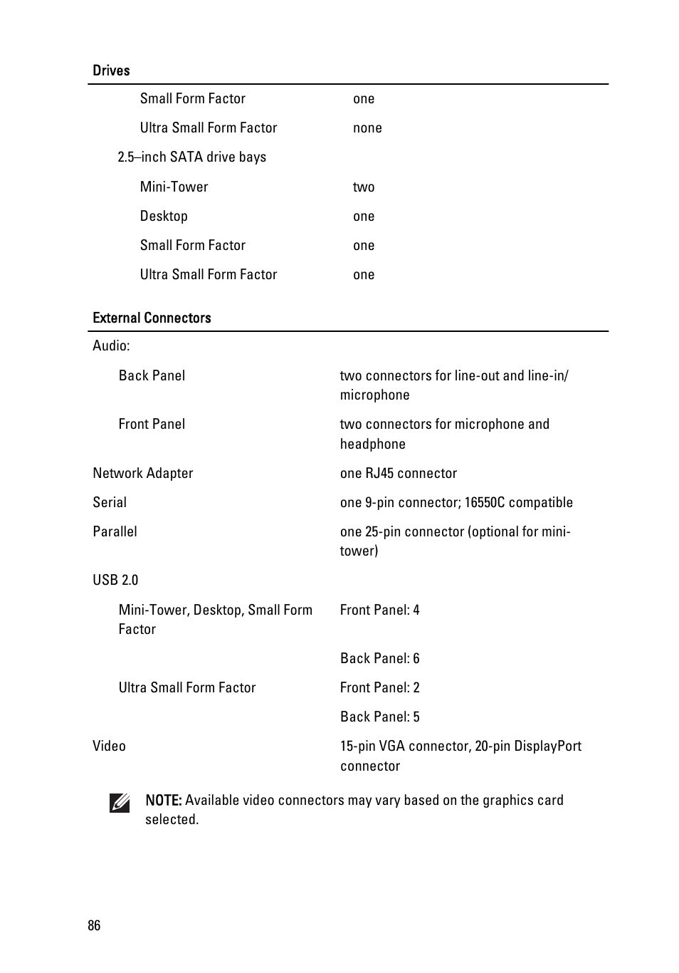 Dell OptiPlex 790 (Early 2011) User Manual | Page 86 / 94