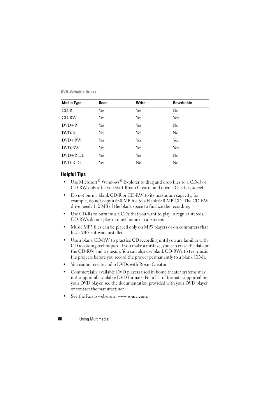 Helpful tips | Dell Inspiron 1521 (Mid 2007) User Manual | Page 60 / 222