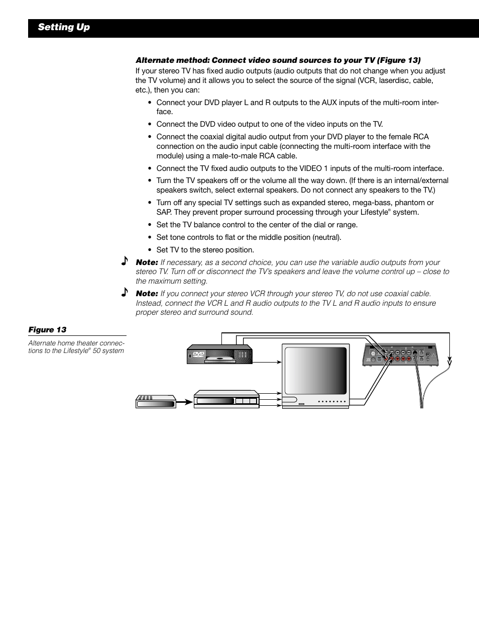 Setting up, 50 system, Primary) | Serial data, See user’s guide 12v ac 1.6a | Bose 50 User Manual | Page 16 / 55