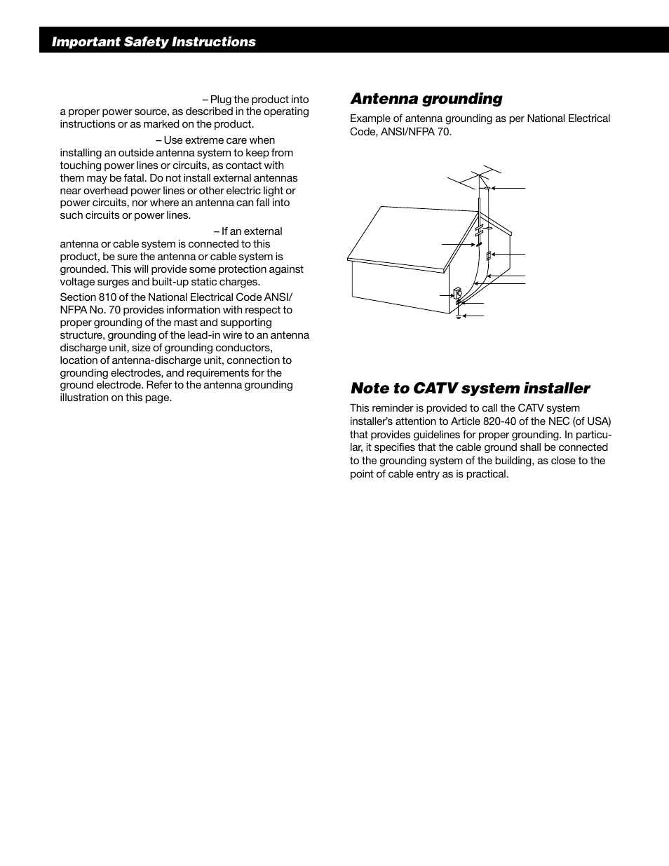 Antenna grounding | Bose 50 User Manual | Page 4 / 55