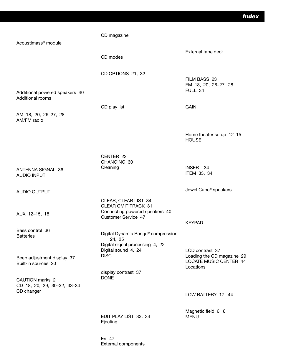 Bose 50 User Manual | Page 51 / 55