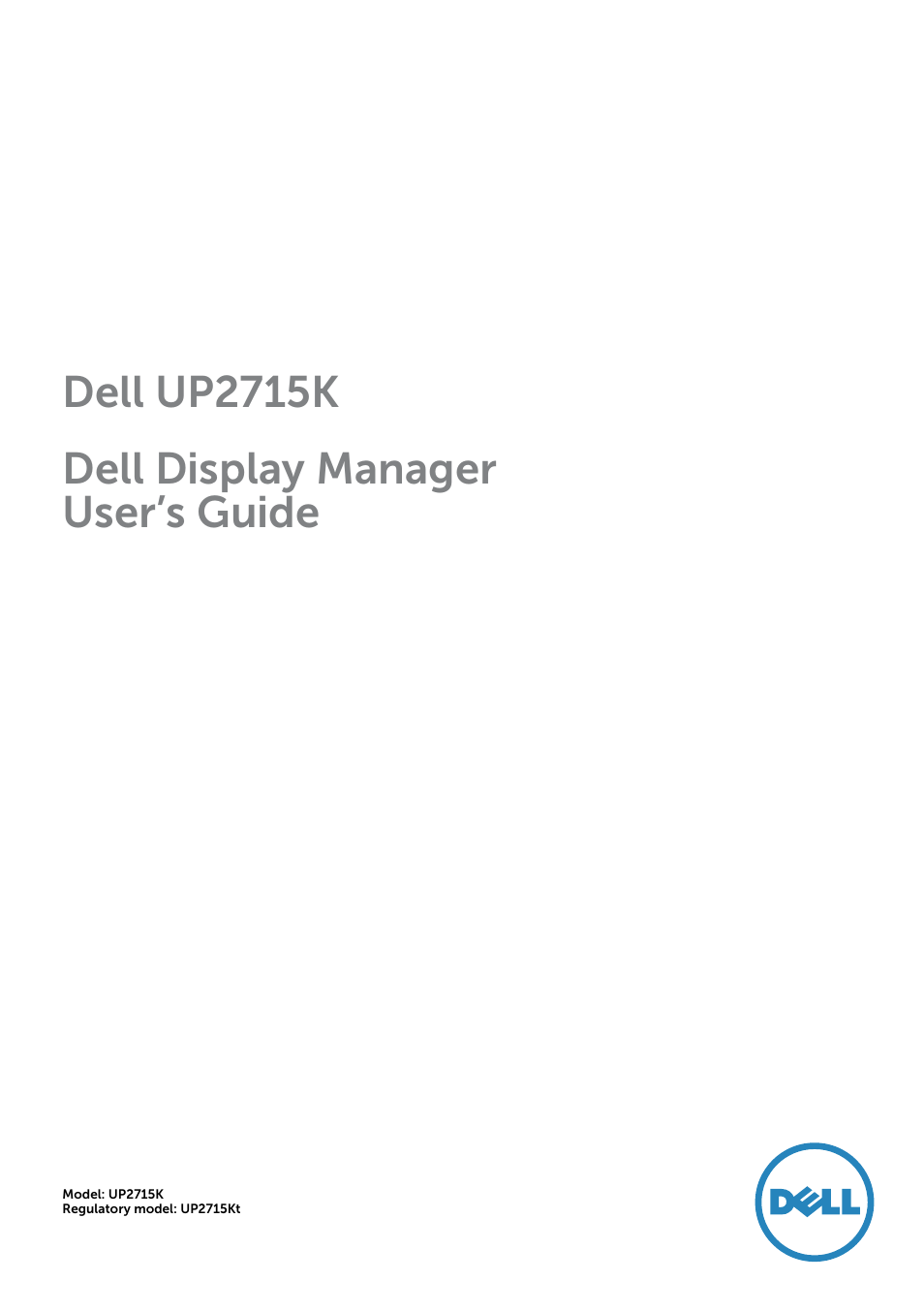 Dell UP2715K Monitor User Manual | 12 pages