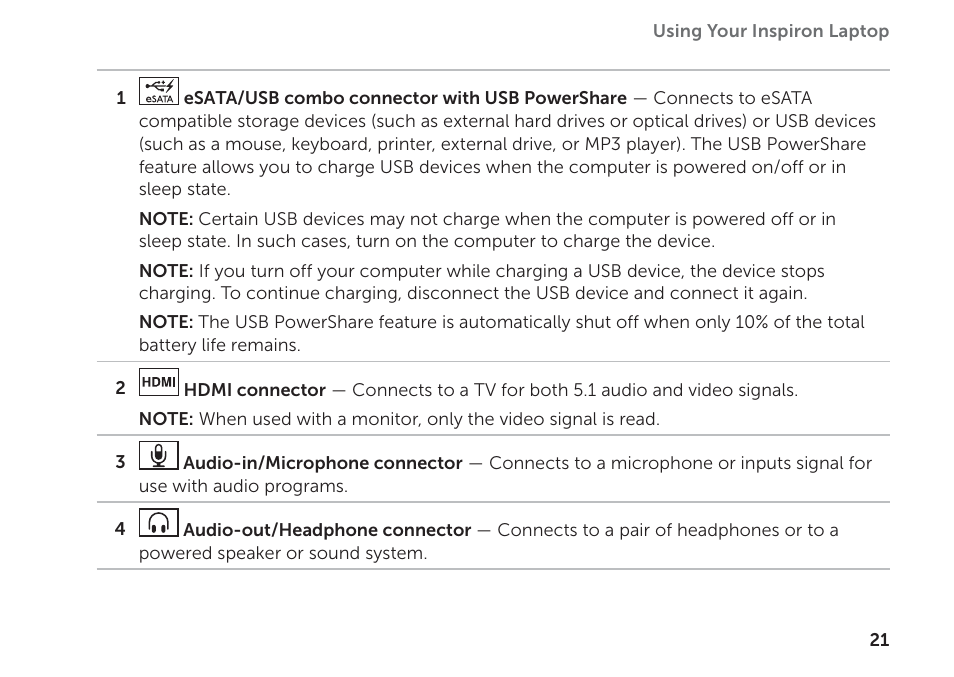Dell Inspiron 17R (N7110, Early 2011) User Manual | Page 23 / 100