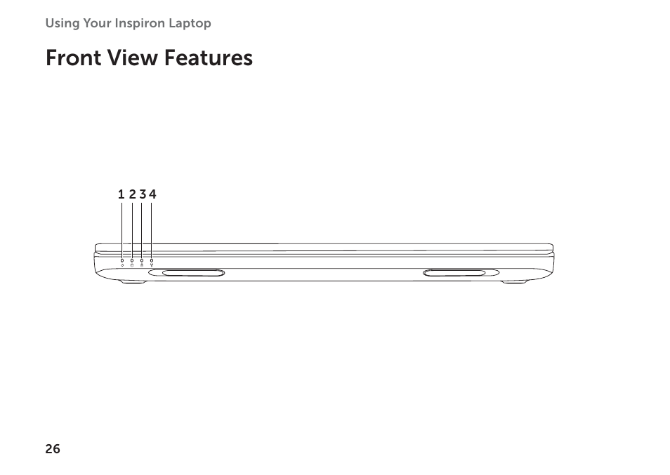 Front view features | Dell Inspiron 17R (N7110, Early 2011) User Manual | Page 28 / 100