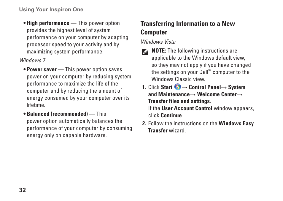 Dell Inspiron One 19 Touch (Late 2009) User Manual | Page 34 / 76