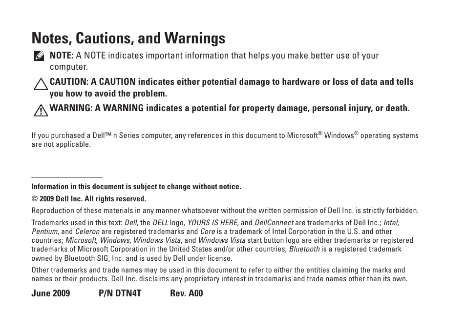 Dell Inspiron One 19 Touch (Late 2009) User Manual | Page 4 / 76