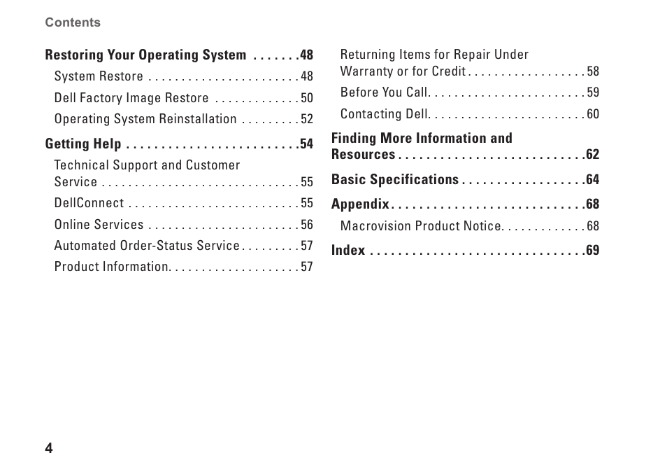Dell Inspiron One 19 Touch (Late 2009) User Manual | Page 6 / 76