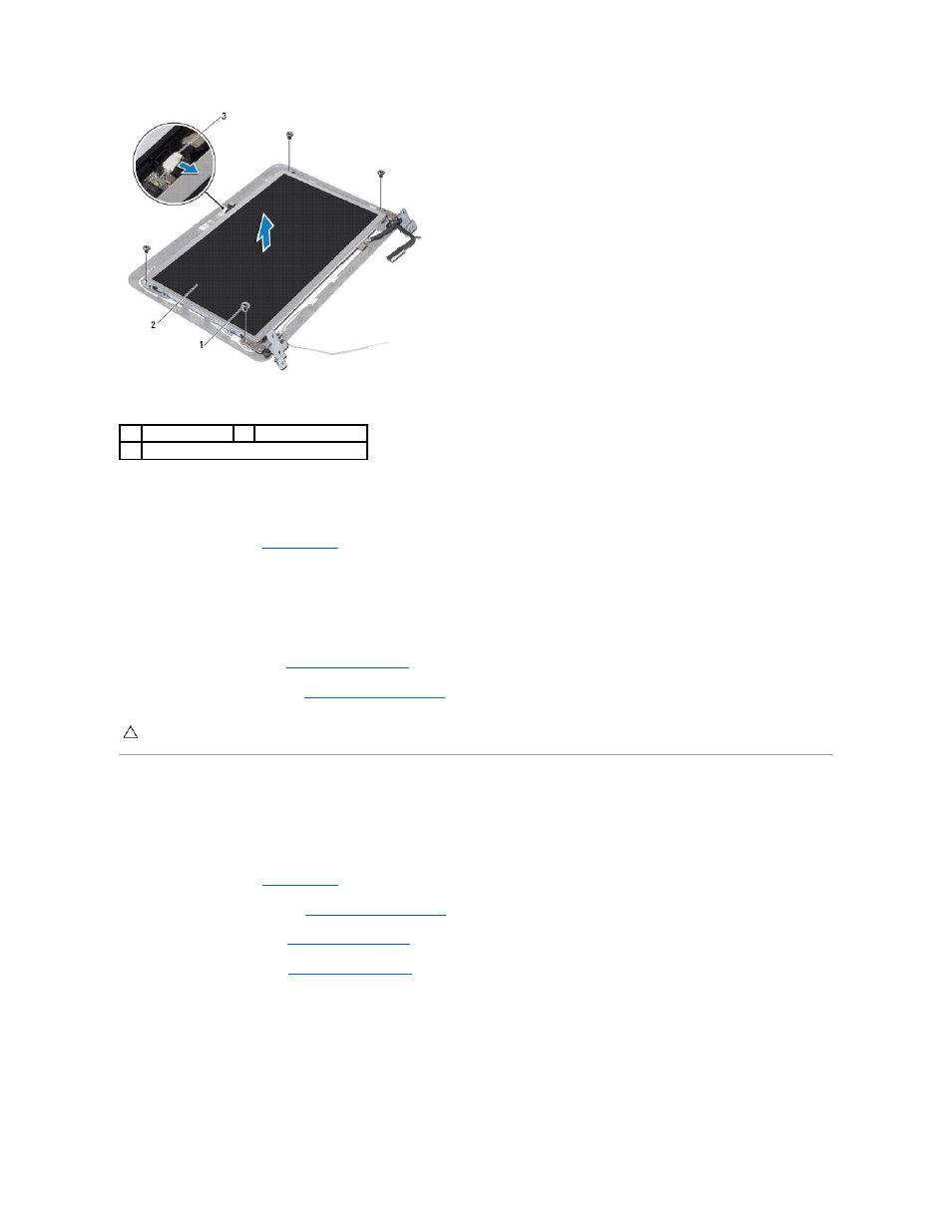 Display cable, Replacing the display panel, Removing the display cable | Dell Inspiron Mini 10v (1018, Mid 2010) User Manual | Page 15 / 46