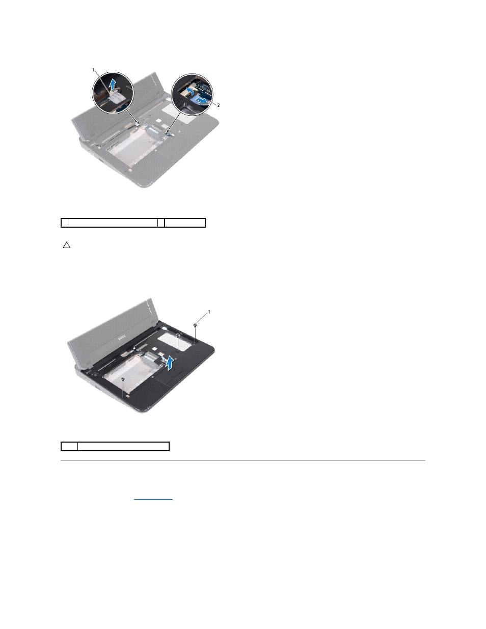 Replacing the palm rest assembly | Dell Inspiron Mini 10v (1018, Mid 2010) User Manual | Page 35 / 46