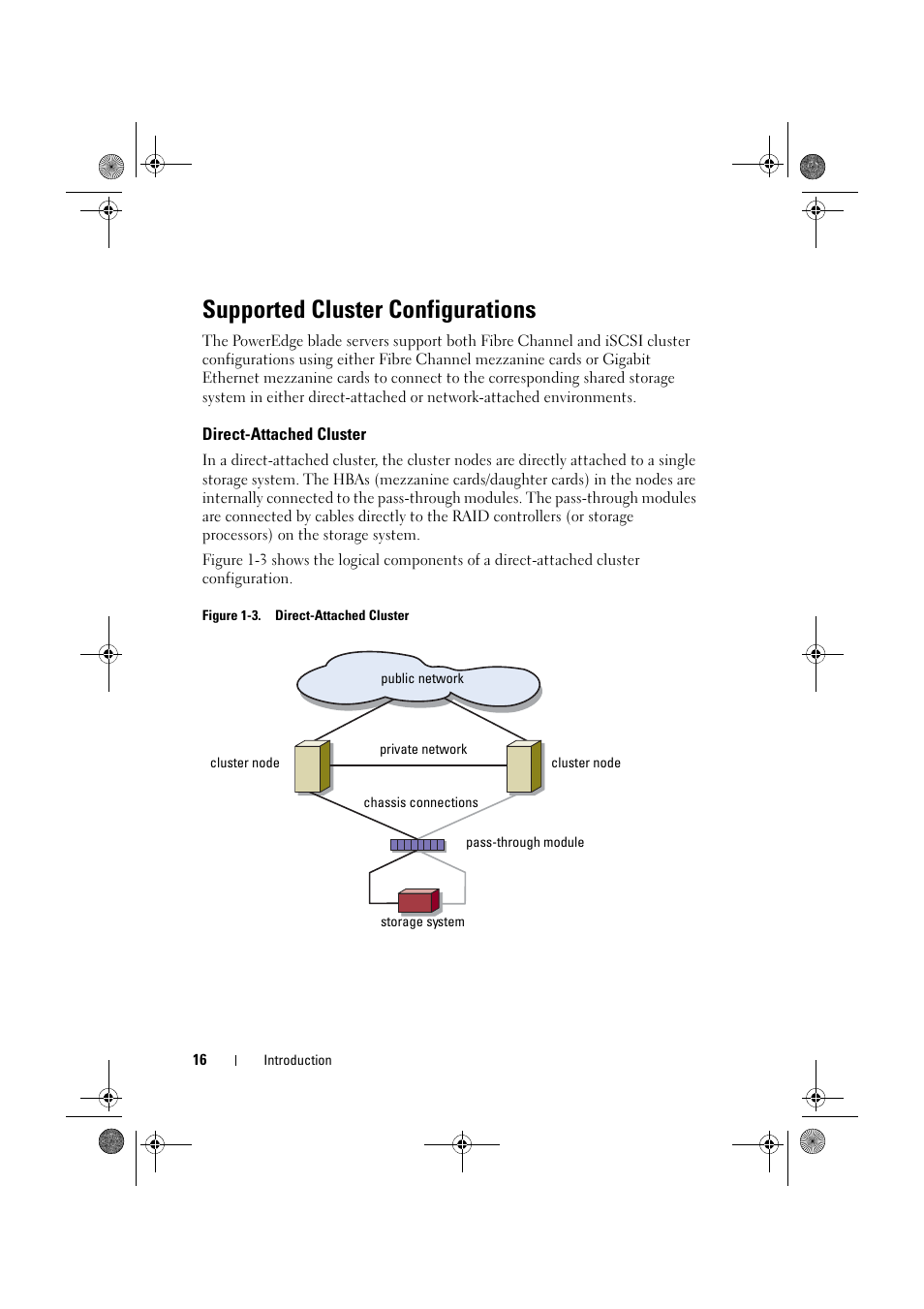Supported cluster configurations, Direct-attached cluster, Supported cluster configurations" on | Dell AX4-5 User Manual | Page 16 / 44