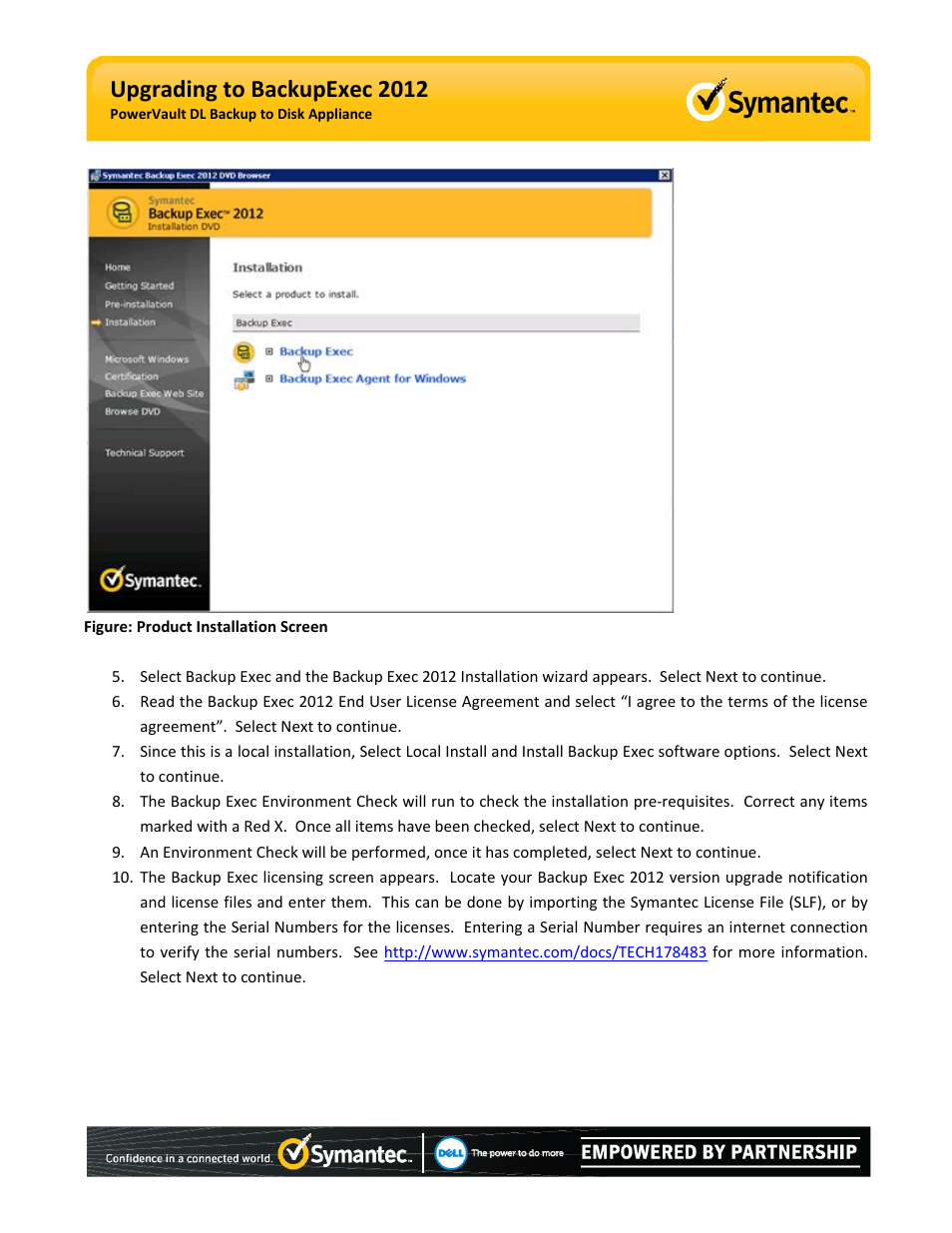 Upgrading to backupexec 2012 | Dell PowerVault DL2100 User Manual | Page 9 / 15