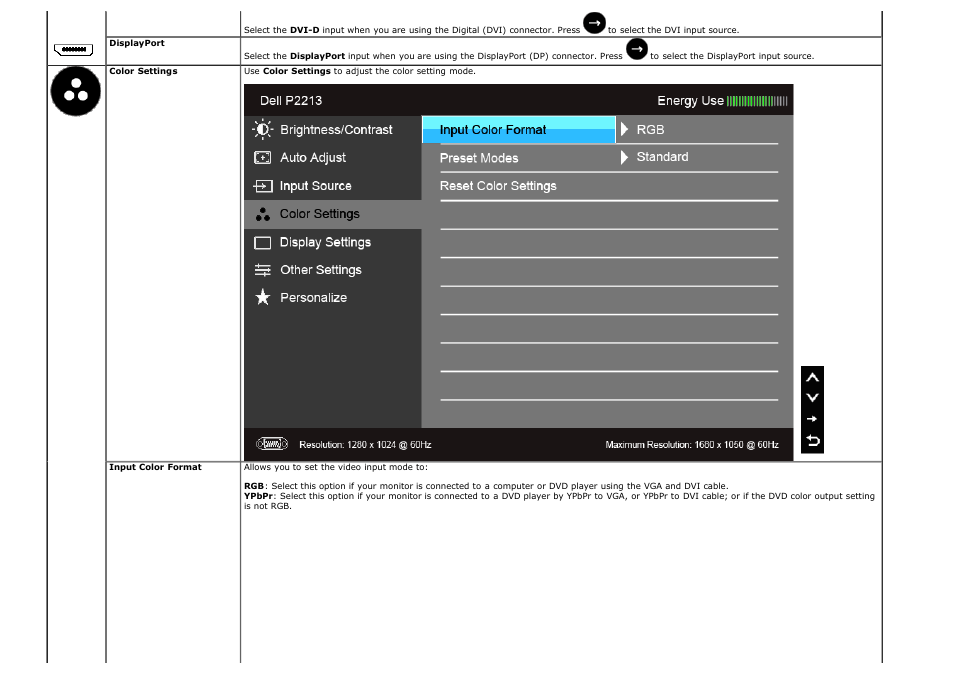 Dell P2213 Monitor User Manual | Page 36 / 59