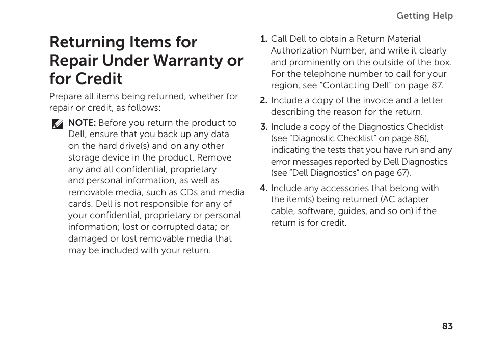 Dell XPS 15 (L501X, Late 2010) User Manual | Page 85 / 106