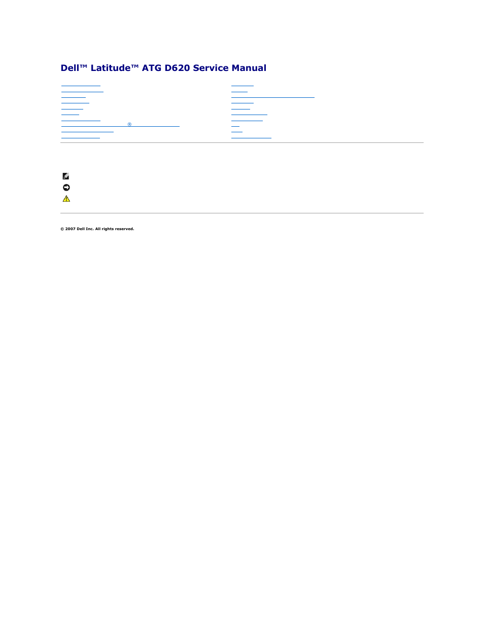 Dell Latitude D620 ATG User Manual | 40 pages