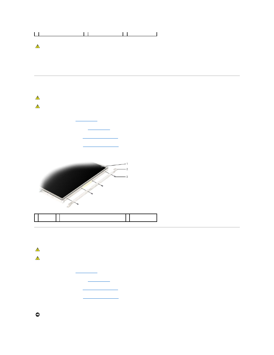 Removing the display panel brackets, Removing the display panel cable | Dell Latitude D620 ATG User Manual | Page 14 / 40