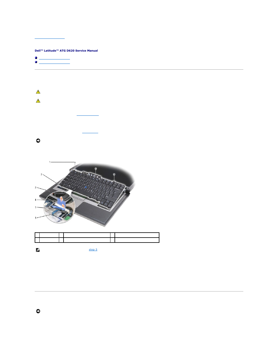 Keyboard, Removing the keyboard, Replacing the keyboard | Dell Latitude D620 ATG User Manual | Page 20 / 40