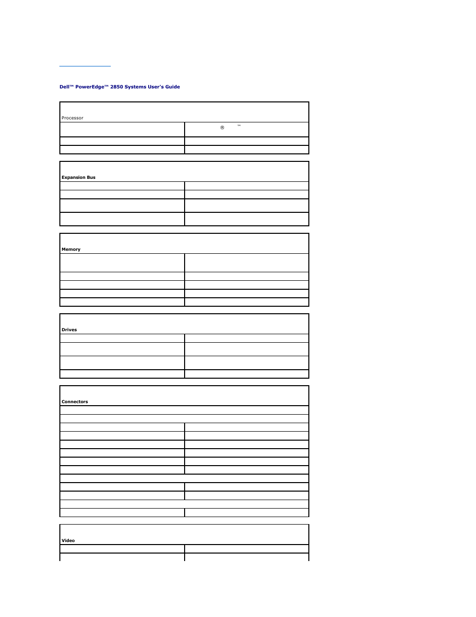 Technical specifications | Dell PowerEdge 2850 User Manual | Page 2 / 29