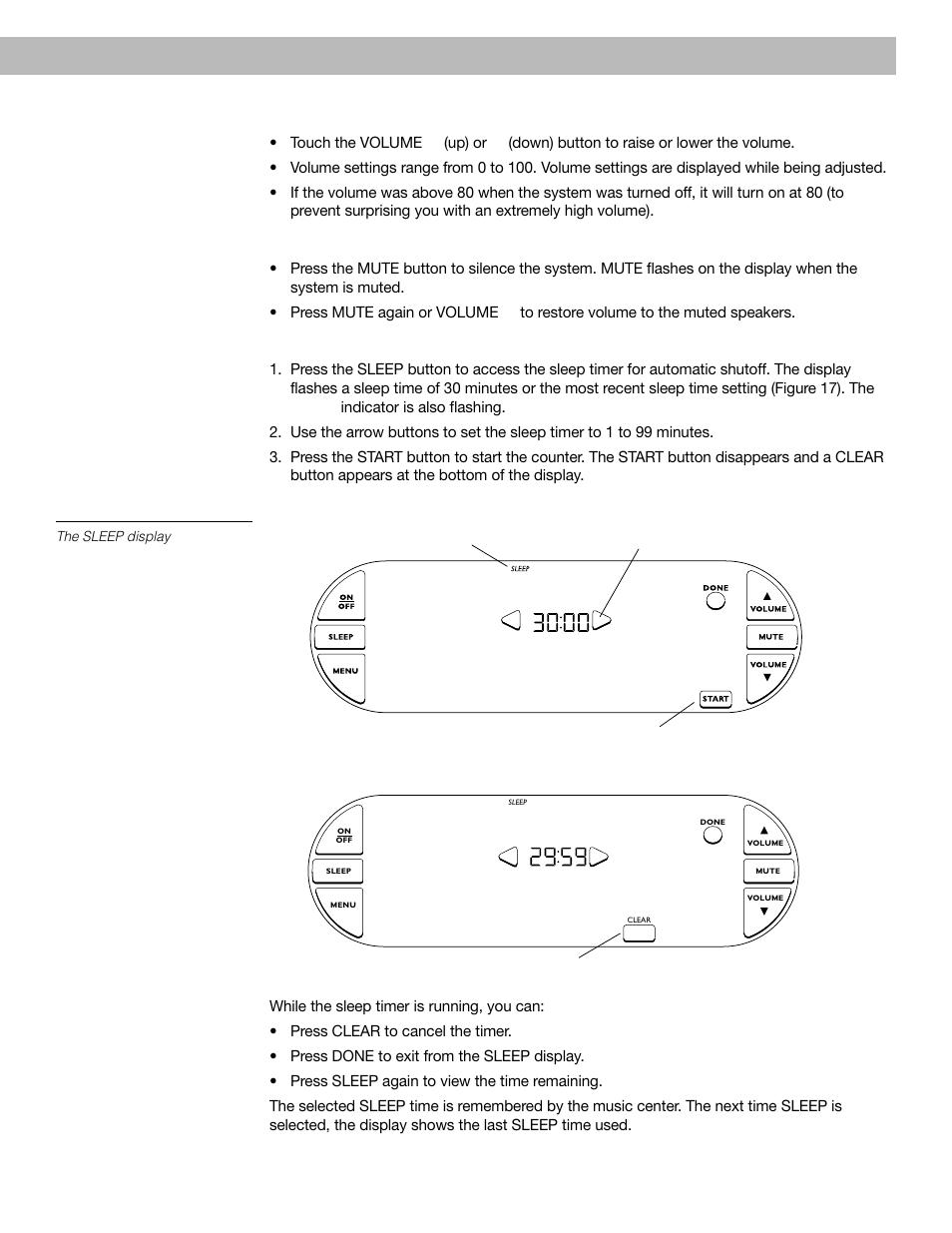 English, Operating your lifestyle, 40 music system adjusting the volume | Muting your system, Using the sleep timer | Bose 40 User Manual | Page 17 / 48