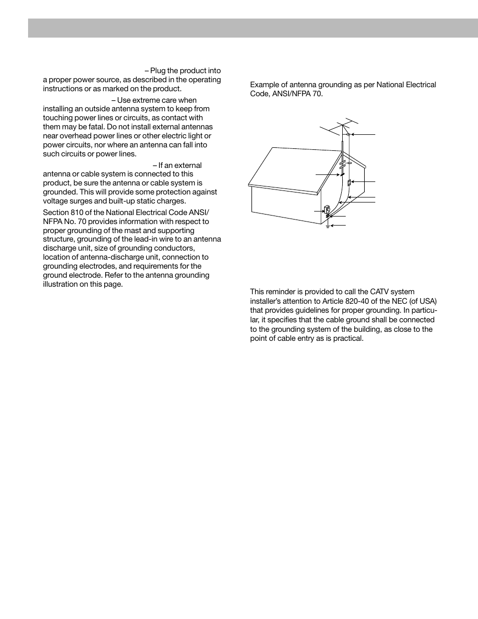 Antenna grounding | Bose 40 User Manual | Page 4 / 48