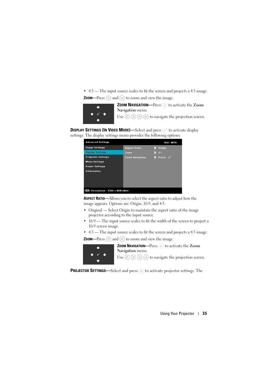 Dell M110 Projector User Manual | Page 35 / 67