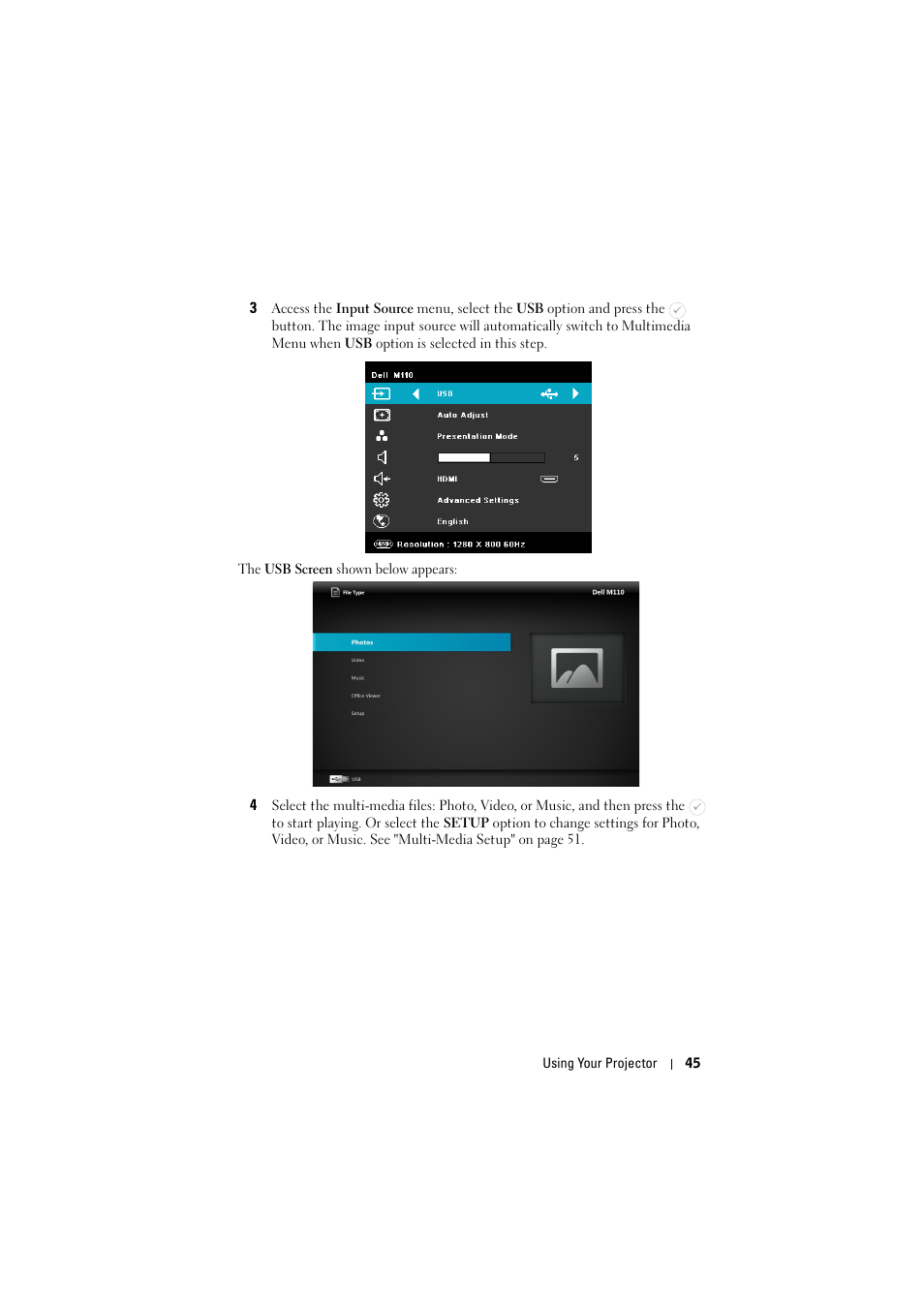 Dell M110 Projector User Manual | Page 45 / 67