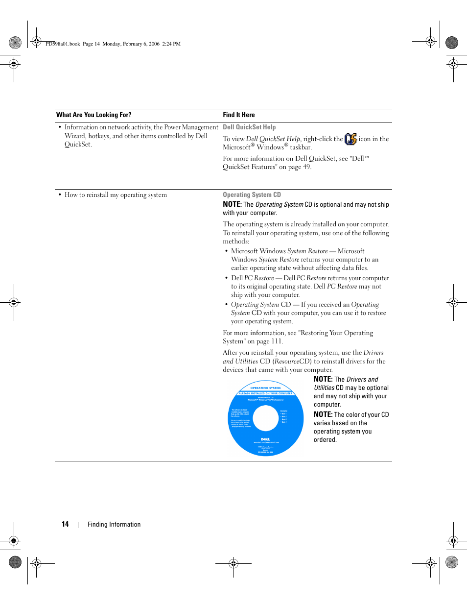 Dell Inspiron 9400 User Manual | Page 14 / 188