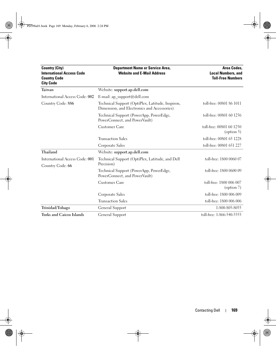 Dell Inspiron 9400 User Manual | Page 169 / 188