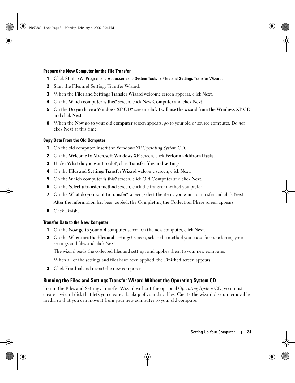 Dell Inspiron 9400 User Manual | Page 31 / 188