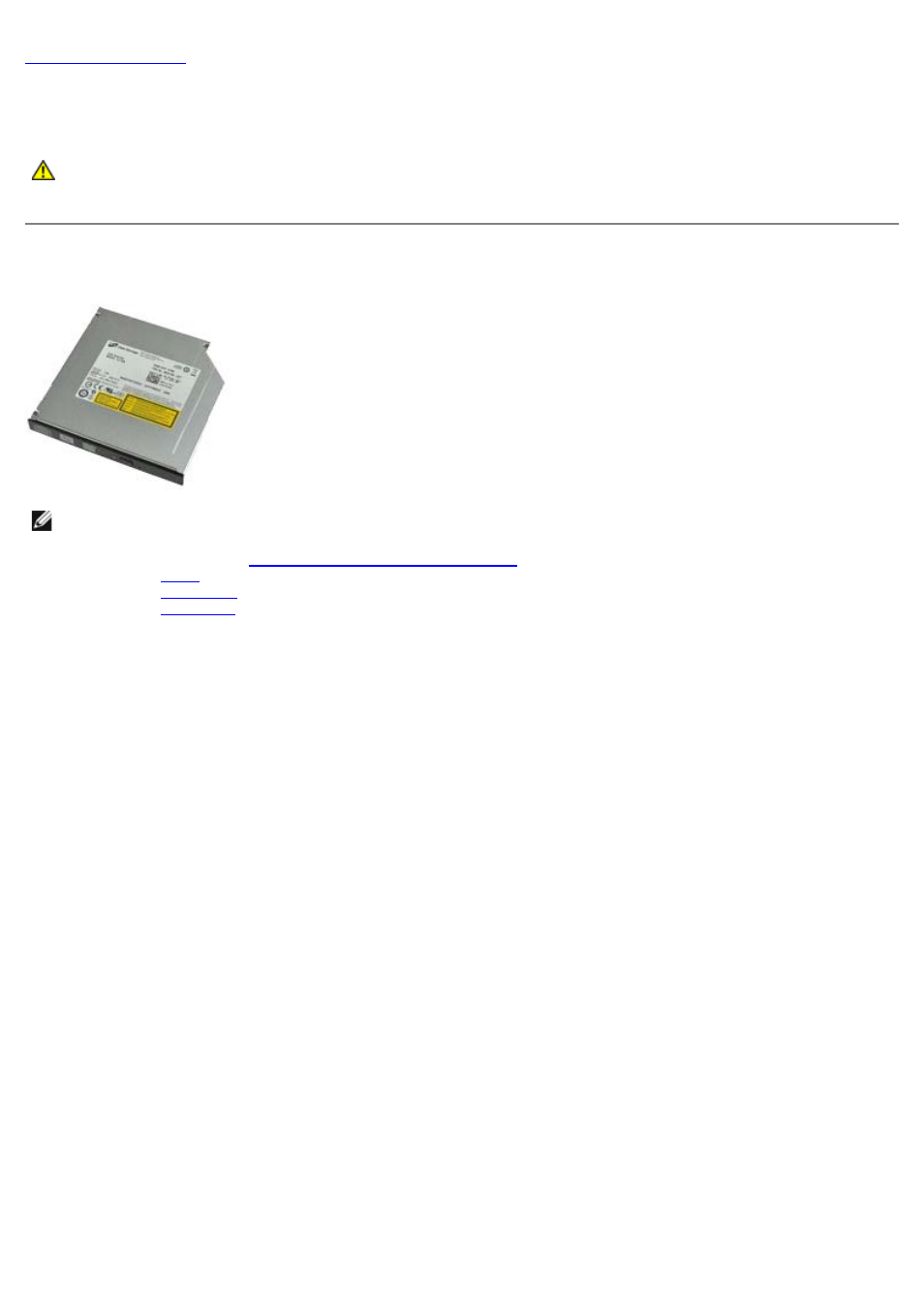 Optical drive, Removing the optical drive | Dell OptiPlex 780 User Manual | Page 34 / 73