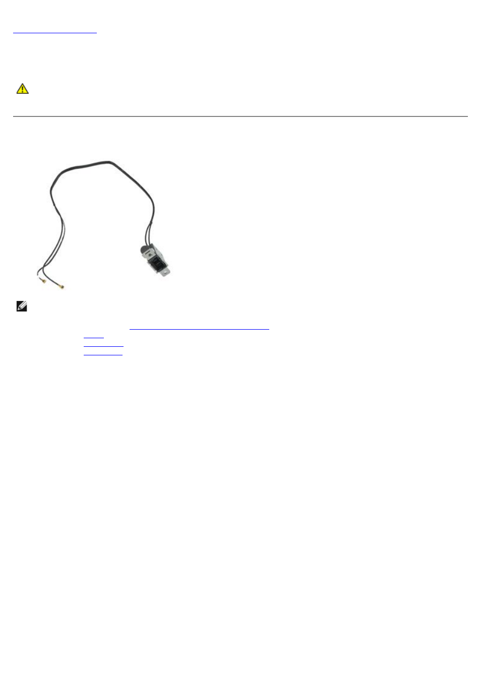 Internal antenna cable, Removing the internal antenna cable | Dell OptiPlex 780 User Manual | Page 61 / 73